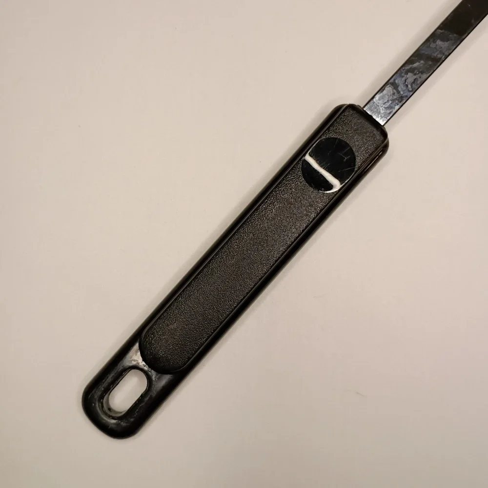 Vtg EKCO Slotted‎ Serving Spoon Black Nylon Stainless Heat Resistant 400'F 12